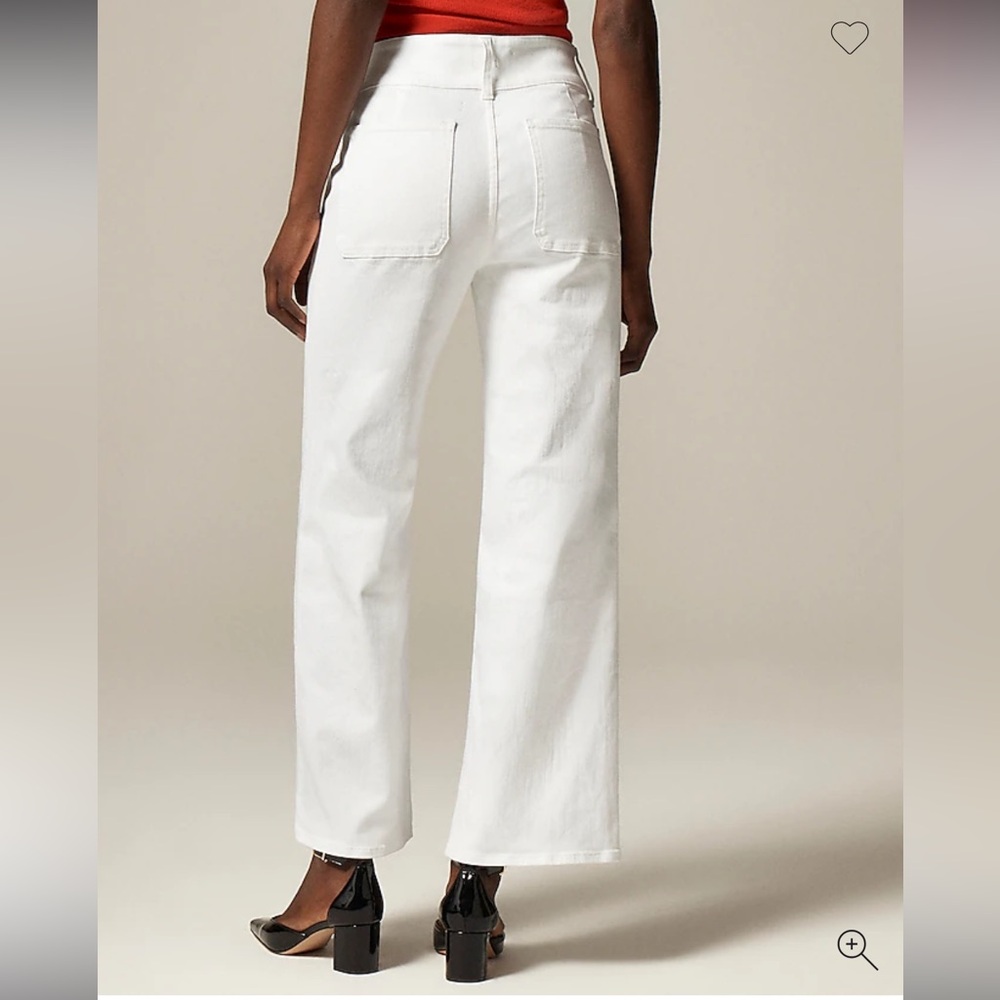 J crew White High-Waisted slim wide leg Jeans - Picture 4 of 8